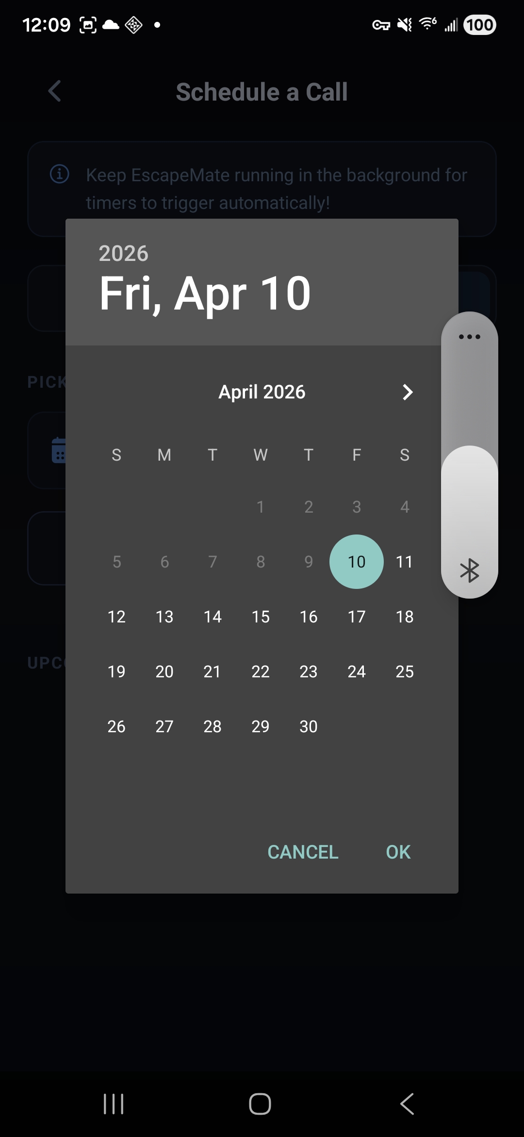 EscapeMate - Date Picker