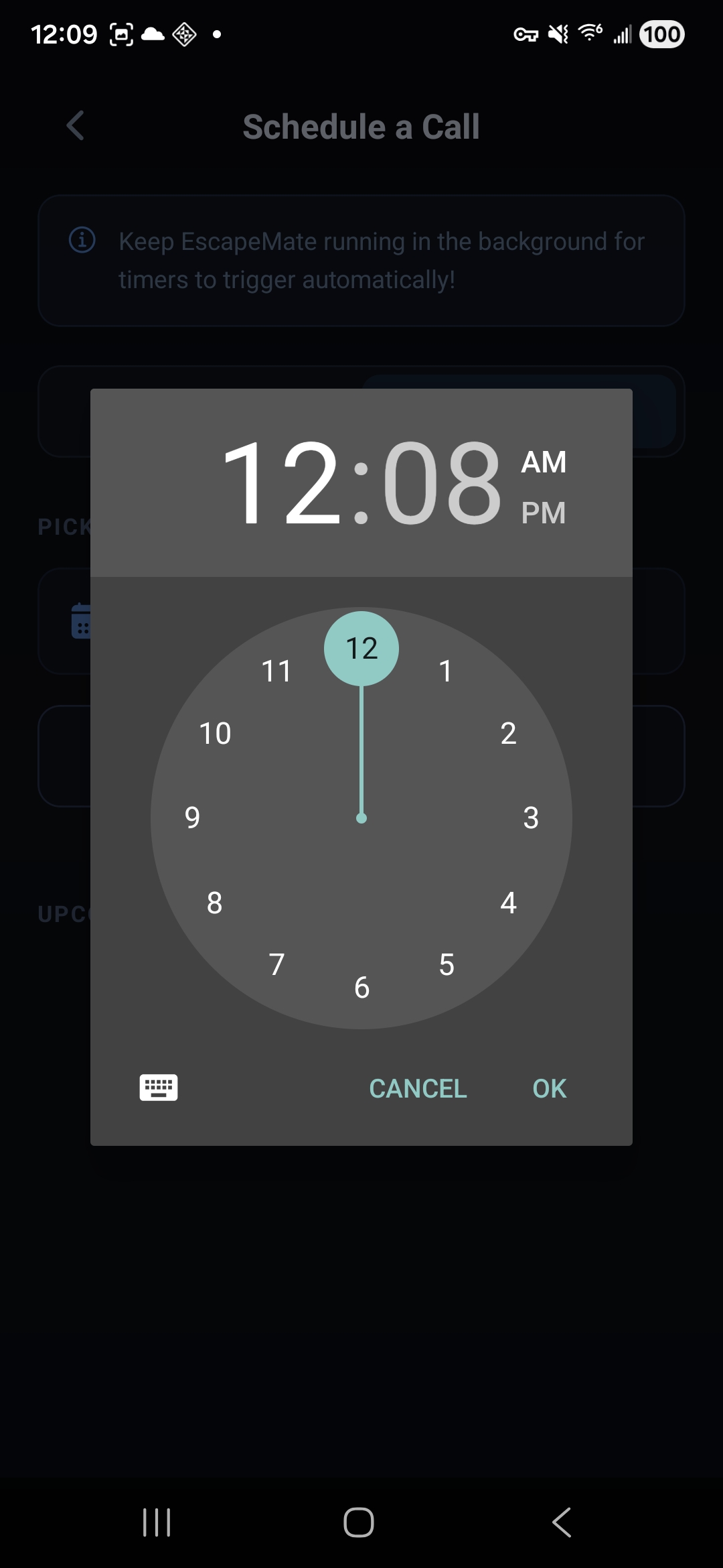 EscapeMate - Time Picker