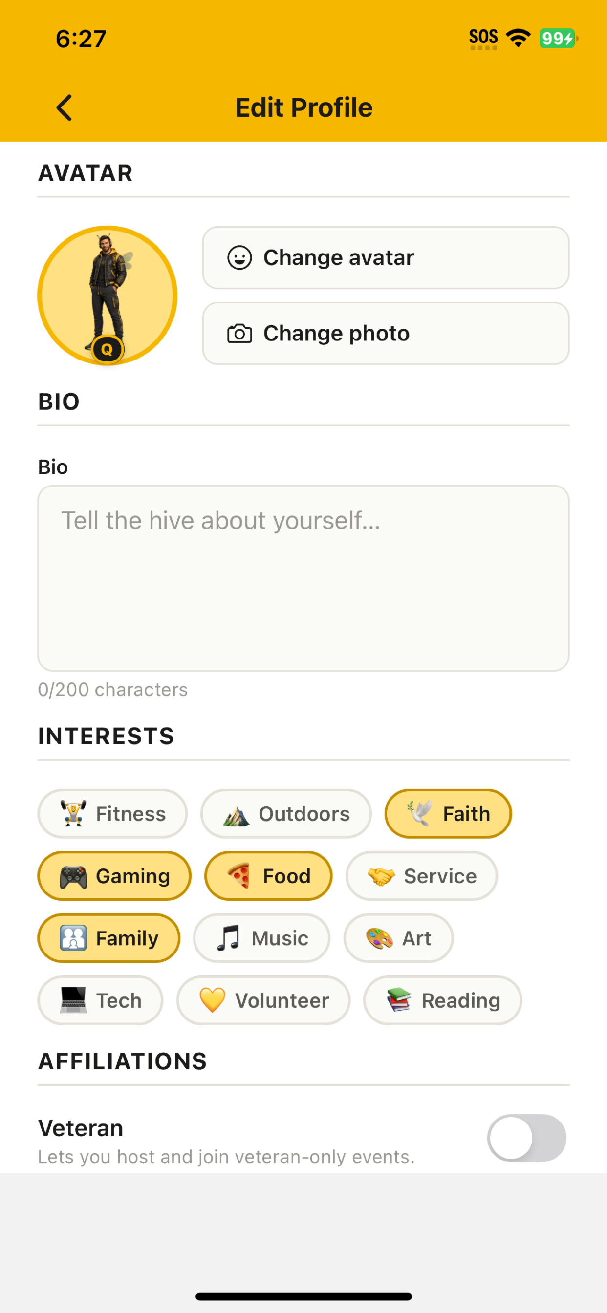 Link Hive - Profile and interests