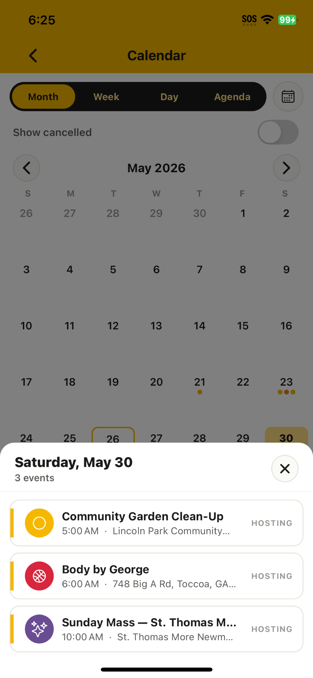 Link Hive - Event calendar