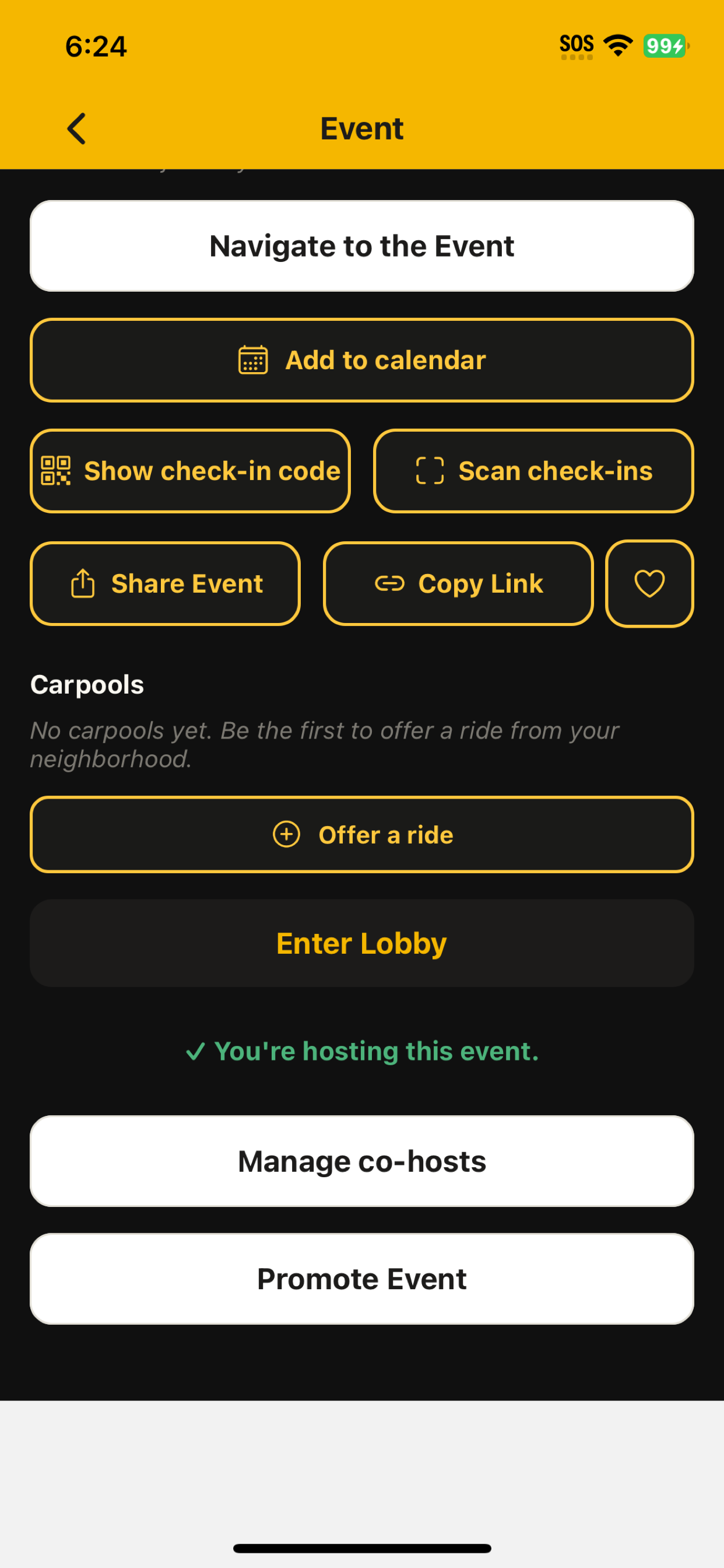 Link Hive - App screen