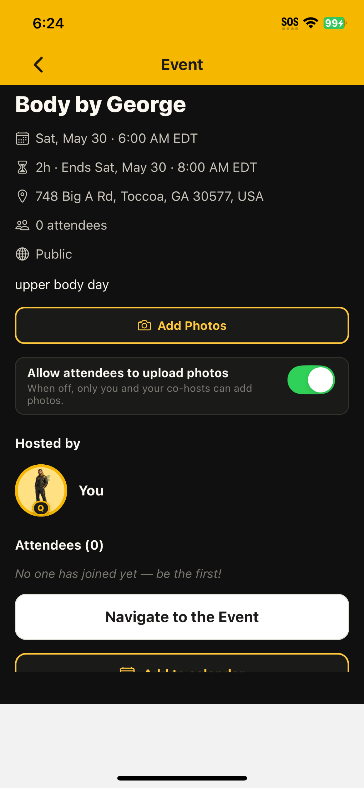 Link Hive - App screen