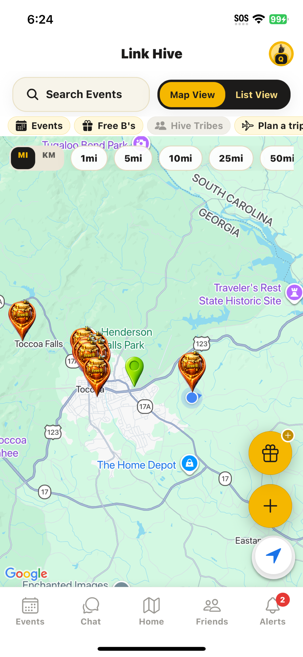 Link Hive - App screen
